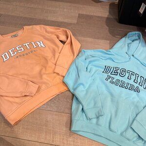PACIFIC & CO. UNISEX LARGE CREW NECK AND HOODED SWEATSHIRTS DESTIN FLORIDA